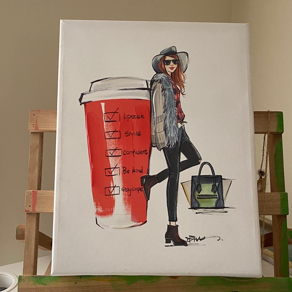 Chic Fashion Illustration Canvas Art